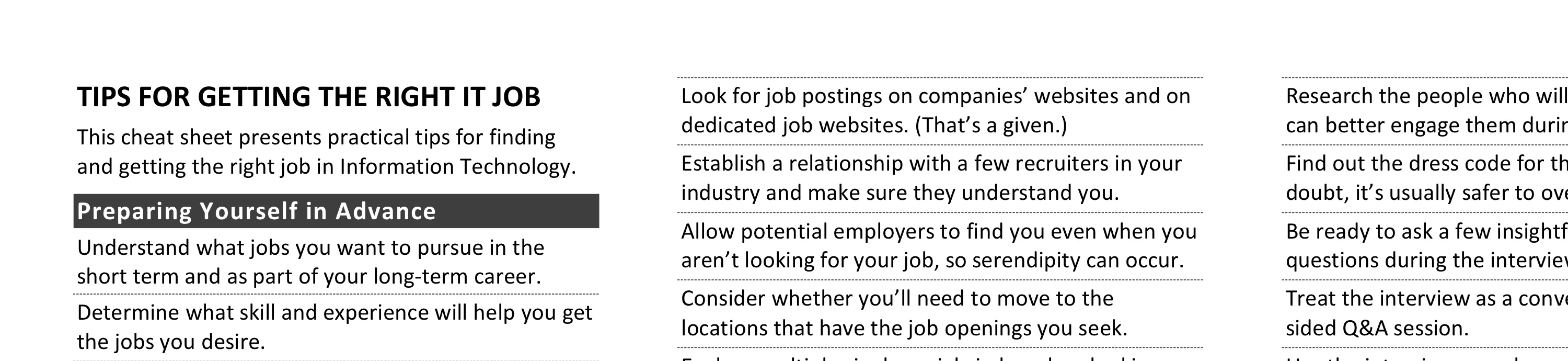 Tips for Getting the Right IT Job - illustration