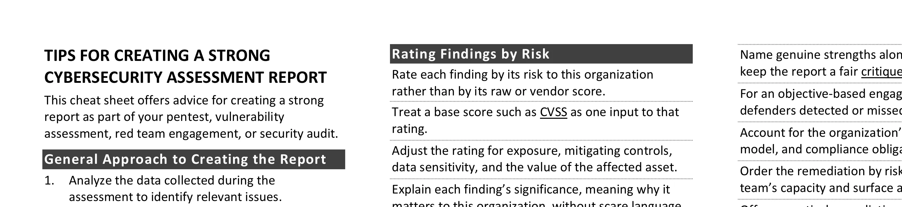 Tips for Creating a Strong Cybersecurity Assessment Report