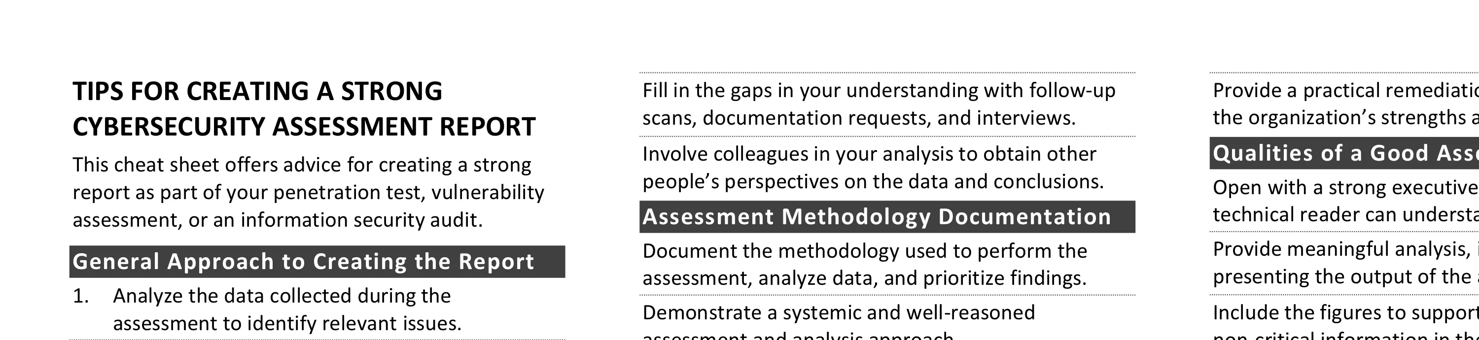 Tips for Creating a Strong Cybersecurity Assessment Report - illustration