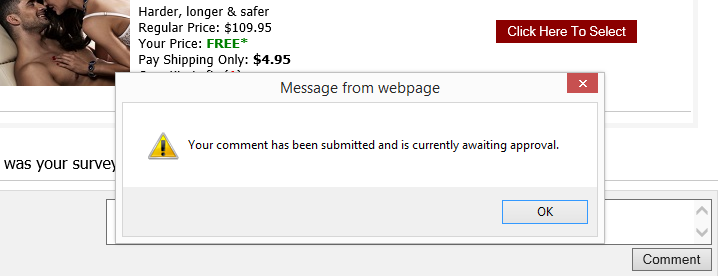 Fake Comment Confirmation